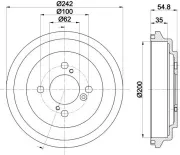 Bremstrommel HELLA PAGID 8DT 355 303-291