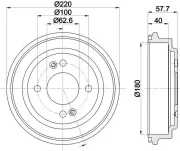 Bremstrommel HELLA PAGID 8DT 355 303-361