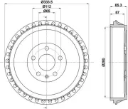 Bremstrommel HELLA PAGID 8DT 355 303-491