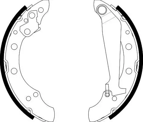 Bremsbackensatz Hinterachse HELLA PAGID 8DB 355 001-311 Bild Bremsbackensatz Hinterachse HELLA PAGID 8DB 355 001-311