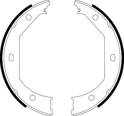 Bremsbackensatz, Feststellbremse Hinterachse HELLA PAGID 8DA 355 050-381