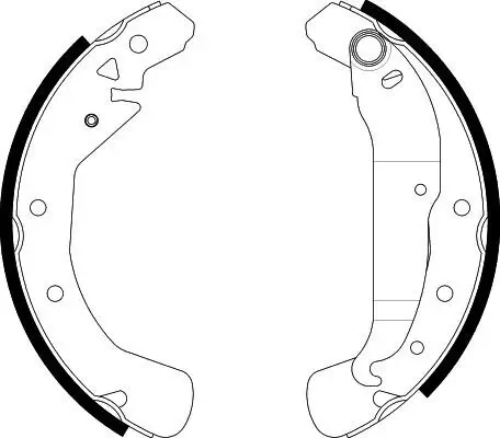 Bremsbackensatz Hinterachse HELLA PAGID 8DB 355 002-631 Bild Bremsbackensatz Hinterachse HELLA PAGID 8DB 355 002-631