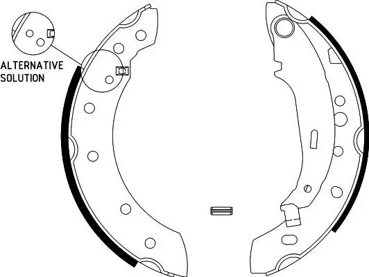 Bremsbackensatz Hinterachse HELLA PAGID 8DB 355 002-771 Bild Bremsbackensatz Hinterachse HELLA PAGID 8DB 355 002-771