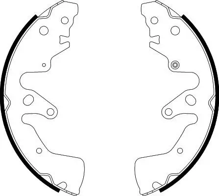 Bremsbackensatz Hinterachse HELLA PAGID 8DB 355 000-261 Bild Bremsbackensatz Hinterachse HELLA PAGID 8DB 355 000-261