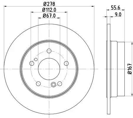 Bremsscheibe HELLA PAGID 8DD 355 101-011 Bild Bremsscheibe HELLA PAGID 8DD 355 101-011