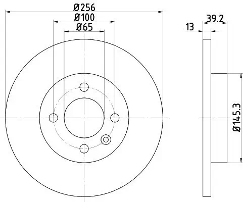 Bremsscheibe Vorderachse HELLA PAGID 8DD 355 101-641 Bild Bremsscheibe Vorderachse HELLA PAGID 8DD 355 101-641