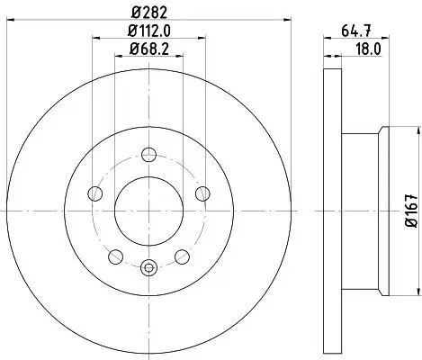 Bremsscheibe HELLA PAGID 8DD 355 102-891 Bild Bremsscheibe HELLA PAGID 8DD 355 102-891