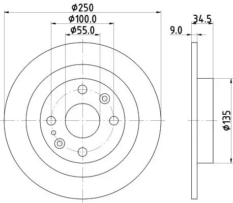 Bremsscheibe HELLA PAGID 8DD 355 103-191 Bild Bremsscheibe HELLA PAGID 8DD 355 103-191