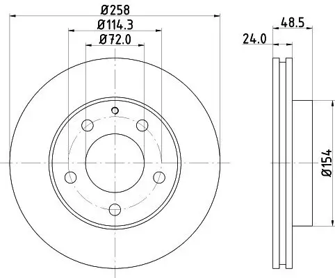 Bremsscheibe Vorderachse HELLA PAGID 8DD 355 103-221