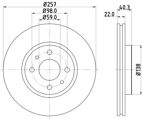 Bremsscheibe HELLA PAGID 8DD 355 103-971