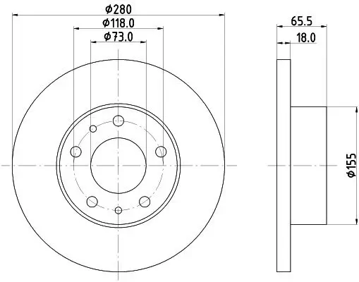 Bremsscheibe HELLA PAGID 8DD 355 104-391 Bild Bremsscheibe HELLA PAGID 8DD 355 104-391