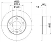 Bremsscheibe Hinterachse HELLA PAGID 8DD 355 105-411 Bild Bremsscheibe Hinterachse HELLA PAGID 8DD 355 105-411