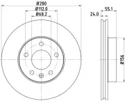 Bremsscheibe HELLA PAGID 8DD 355 105-591