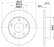 Bremsscheibe HELLA PAGID 8DD 355 105-681