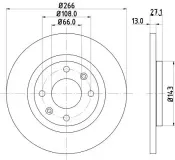 Bremsscheibe HELLA PAGID 8DD 355 105-751