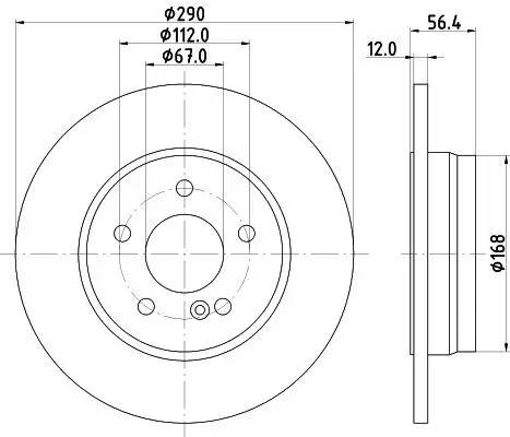 Bremsscheibe HELLA PAGID 8DD 355 105-951 Bild Bremsscheibe HELLA PAGID 8DD 355 105-951