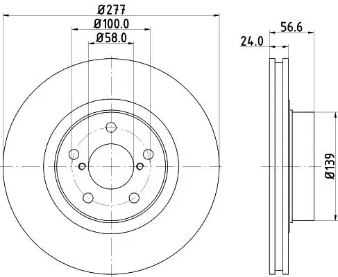 Bremsscheibe Vorderachse HELLA PAGID 8DD 355 129-421 Bild Bremsscheibe Vorderachse HELLA PAGID 8DD 355 129-421
