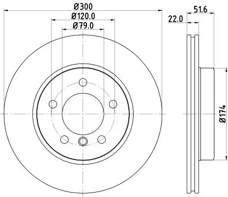 Bremsscheibe HELLA PAGID 8DD 355 127-391 Bild Bremsscheibe HELLA PAGID 8DD 355 127-391