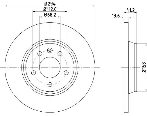 Bremsscheibe Hinterachse HELLA PAGID 8DD 355 106-661 Bild Bremsscheibe Hinterachse HELLA PAGID 8DD 355 106-661