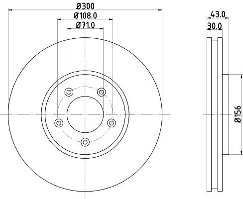 Bremsscheibe Vorderachse HELLA PAGID 8DD 355 106-821 Bild Bremsscheibe Vorderachse HELLA PAGID 8DD 355 106-821