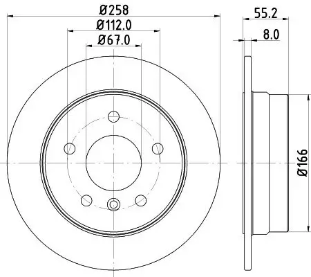 Bremsscheibe HELLA PAGID 8DD 355 106-951 Bild Bremsscheibe HELLA PAGID 8DD 355 106-951