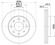 Bremsscheibe HELLA PAGID 8DD 355 107-321