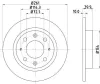 Bremsscheibe Hinterachse HELLA PAGID 8DD 355 107-371 Bild Bremsscheibe Hinterachse HELLA PAGID 8DD 355 107-371