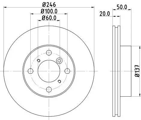 Bremsscheibe HELLA PAGID 8DD 355 107-391 Bild Bremsscheibe HELLA PAGID 8DD 355 107-391