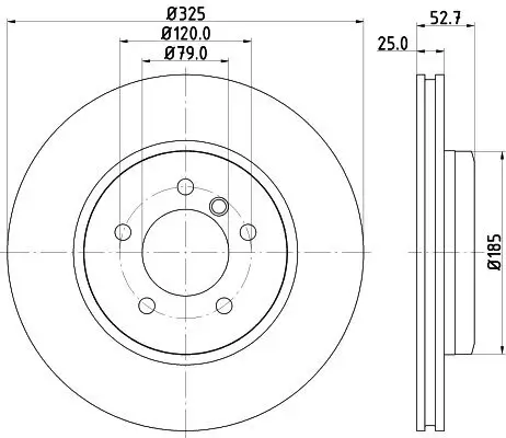 Bremsscheibe HELLA PAGID 8DD 355 107-671 Bild Bremsscheibe HELLA PAGID 8DD 355 107-671