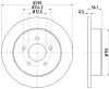 Bremsscheibe Hinterachse HELLA PAGID 8DD 355 107-901 Bild Bremsscheibe Hinterachse HELLA PAGID 8DD 355 107-901