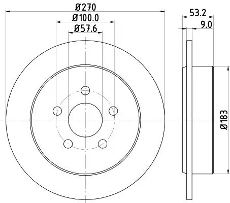 Bremsscheibe Hinterachse HELLA PAGID 8DD 355 107-921 Bild Bremsscheibe Hinterachse HELLA PAGID 8DD 355 107-921