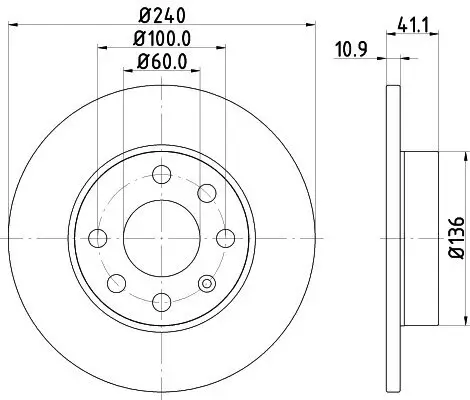Bremsscheibe Vorderachse HELLA PAGID 8DD 355 108-311 Bild Bremsscheibe Vorderachse HELLA PAGID 8DD 355 108-311