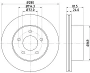 Bremsscheibe Vorderachse HELLA PAGID 8DD 355 108-591