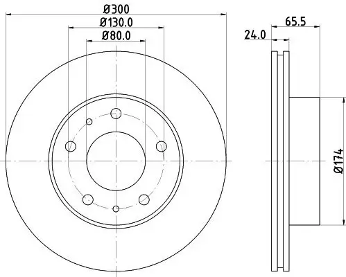 Bremsscheibe Vorderachse HELLA PAGID 8DD 355 127-821