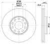 Bremsscheibe Vorderachse HELLA PAGID 8DD 355 109-621 Bild Bremsscheibe Vorderachse HELLA PAGID 8DD 355 109-621