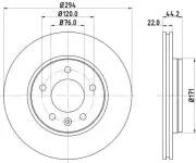 Bremsscheibe HELLA PAGID 8DD 355 128-031