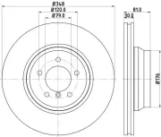 Bremsscheibe Vorderachse HELLA PAGID 8DD 355 129-781
