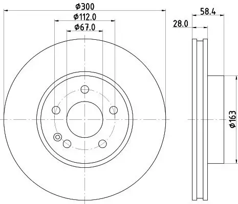 Bremsscheibe HELLA PAGID 8DD 355 128-131 Bild Bremsscheibe HELLA PAGID 8DD 355 128-131