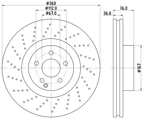 Bremsscheibe HELLA PAGID 8DD 355 110-181 Bild Bremsscheibe HELLA PAGID 8DD 355 110-181