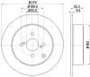 Bremsscheibe Hinterachse HELLA PAGID 8DD 355 110-511 Bild Bremsscheibe Hinterachse HELLA PAGID 8DD 355 110-511