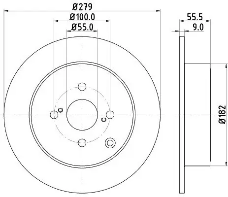 Bremsscheibe Hinterachse HELLA PAGID 8DD 355 110-511 Bild Bremsscheibe Hinterachse HELLA PAGID 8DD 355 110-511