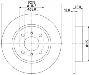 Bremsscheibe HELLA PAGID 8DD 355 110-661