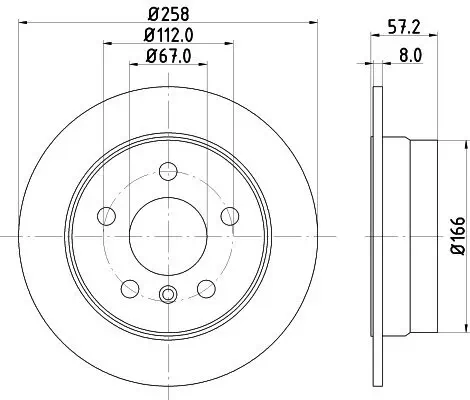 Bremsscheibe HELLA PAGID 8DD 355 111-101 Bild Bremsscheibe HELLA PAGID 8DD 355 111-101