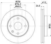 Bremsscheibe Vorderachse HELLA PAGID 8DD 355 111-351