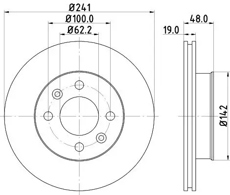 Bremsscheibe Vorderachse HELLA PAGID 8DD 355 111-431 Bild Bremsscheibe Vorderachse HELLA PAGID 8DD 355 111-431