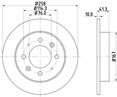 Bremsscheibe Hinterachse HELLA PAGID 8DD 355 111-451 Bild Bremsscheibe Hinterachse HELLA PAGID 8DD 355 111-451