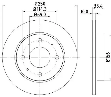 Bremsscheibe HELLA PAGID 8DD 355 111-531 Bild Bremsscheibe HELLA PAGID 8DD 355 111-531