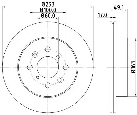 Bremsscheibe Vorderachse HELLA PAGID 8DD 355 111-591 Bild Bremsscheibe Vorderachse HELLA PAGID 8DD 355 111-591
