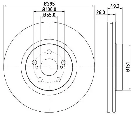 Bremsscheibe HELLA PAGID 8DD 355 111-651 Bild Bremsscheibe HELLA PAGID 8DD 355 111-651