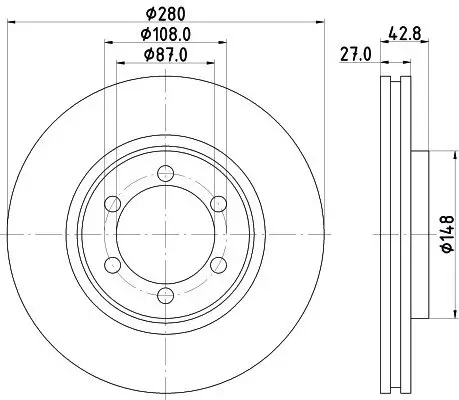 Bremsscheibe HELLA PAGID 8DD 355 118-681 Bild Bremsscheibe HELLA PAGID 8DD 355 118-681